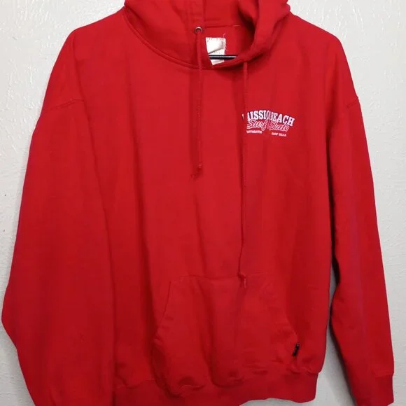 Retro Pacific & Co Surf Shop Red Pullover Hoodie Unisex Large - Picture 9 of 14